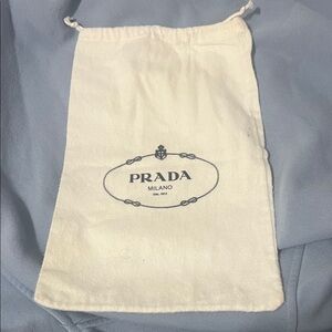 Prada Ivory Logo Dust Bag